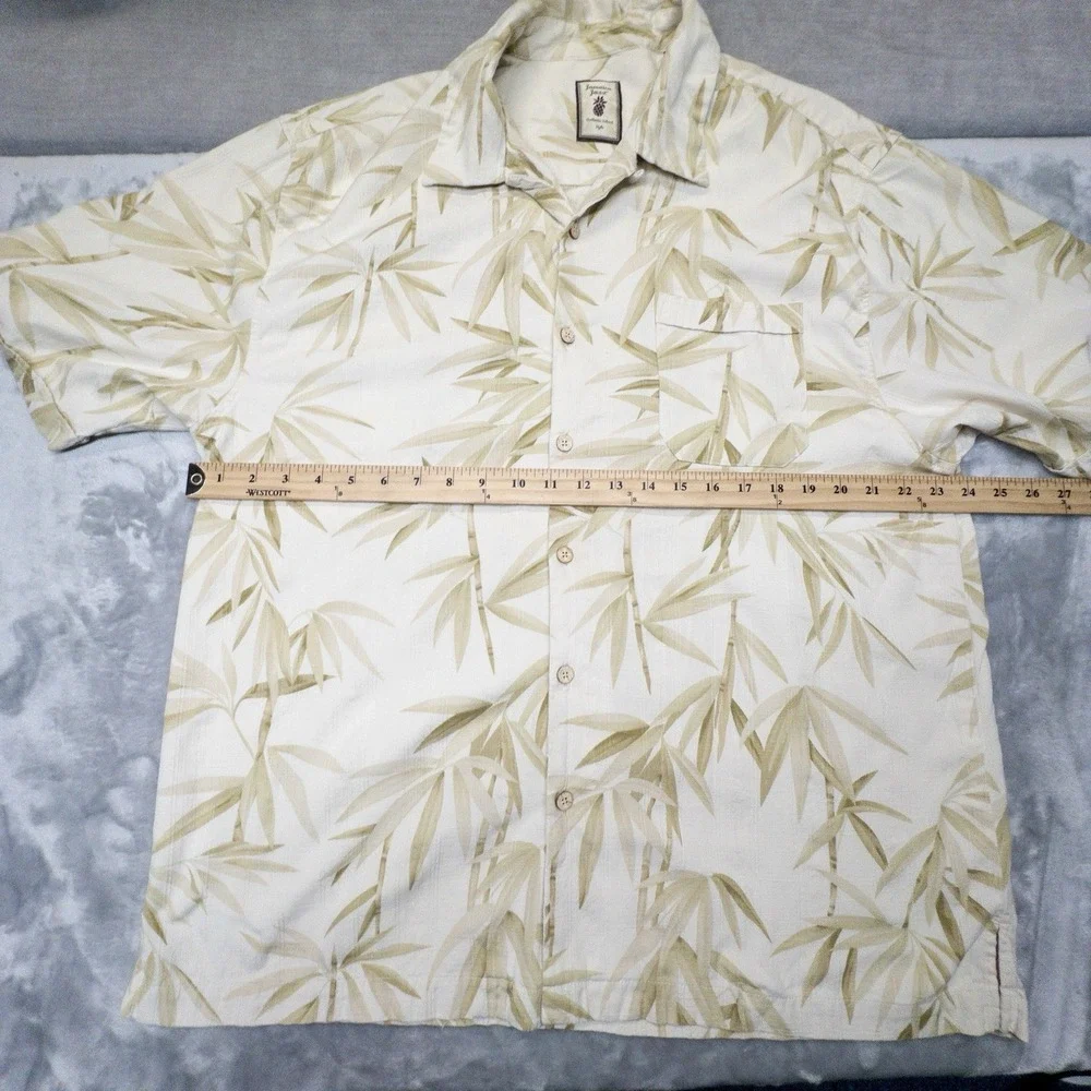 Jamaica Jaxx Silk Hawaiian Shirt Mens XL Resortwear Vacation Cruise